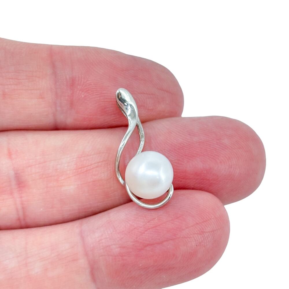 Vintage Sterling Silver 925 Pearl Pendant